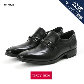 【父の日】texcy luxe(テクシーリュクス)ビジネスシューズ ビットローファー 革靴 メンズ men's ウォーキング 抗菌 防臭 スニーカー 3E相当 24.0-28.0,29.0 TU-7026 アシックス商事