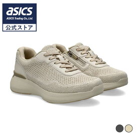 KNEESUP ニーズアップ レディス レディース スニーカー ローカット シンプル 通勤 靴 ファスナー付 紐タイプ F相当 1242A022 アシックス商事