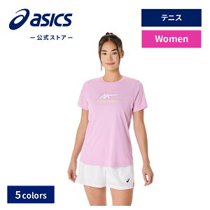 �y���Ԍ���20��OFF�z�A�V�b�N�X WOMEN COURT TENNIS GRAPHIC TEE �e�j�X�E�F�A ���f�B�[�X�b�e�j�X �X�|�[�c�E�F�A �g���[�j���O�E�F�A �t�B�b�g�l�X �W�� ���� �V���c T�V���c �����basics ����