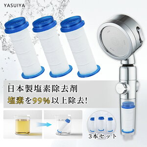 日本製塩素除去剤 H9 シャワーヘッド 専用フィルター 3本セット 消臭 抗菌 浄水機能 日本製 残留物を取り除く 水フィルター 濾過 簡単に交換用 節水 フィルタ カートリッジ 3個入り