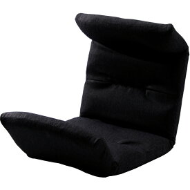 和楽の雲　日本製座椅子・2タイプ・リクライニング付きチェアー 上タイプ [ダリアン ブラック]