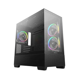 Deepcool CG380 3F パノラマビューのM-ATX PCケース ブラック|R-CG380-BKAGM3-G