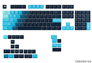 Glorious GPBT Gradient Keycaps - Celestial Ice - US - Retail Of[VJ[̃L[LbvZbg ACXbGLO-KB-ACC-KC-GPBT-GR-CEI-US