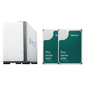 Synology DiskStation DS223j 初心者ガイド付+HAT3310-12TB 2個 2ベイオールインワンNASキット HDD同梱モデル｜DS223j+HAT3310-12TB2