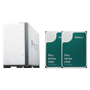 Synology DiskStation DS223j S҃KCht+HAT3310-12TB 2 2xCI[CNASLbg HDDfbDS223j+HAT3310-12TB2