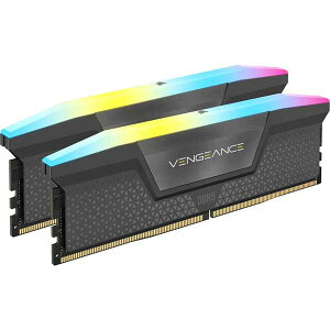 Corsair 32GB(16GBx2) DDR5 6400MT/s (PC5-51200) 36-48-48-104 UDIMM XMP 3.0 & AMD EXPO VENGEANCE RGB グレー 1.35V|CMH32GX5M2B6400Z36