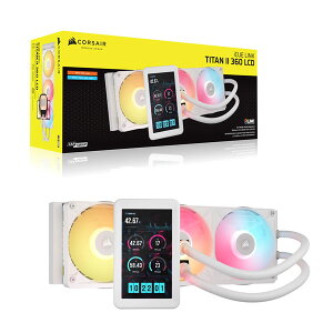 Corsair iCUE LINK TITAN II 360 RX LCD White ����CPU�N�[���[ �z���C�g�bCW-9061046-WW