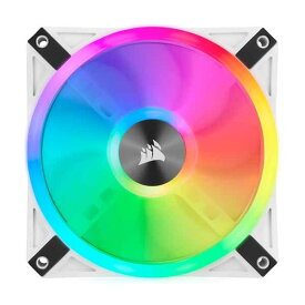 Corsair iCUE QL120 RGB White 120mm PWM Single Fan ファン増設用 LEDコントローラー無し単品モデル ホワイト｜CO-9050103-WW