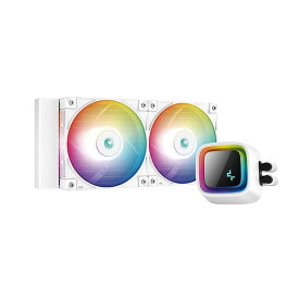 Deepcool LS520 WH 冷却性能と静音性に優れた水冷一体型CPUクーラー 120mm×2 ホワイト｜R-LS520-WHAMNT-G-1