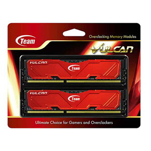 Team 8GB(4GBx2) VULCAN RED Long DDR3 1600Mhz(PC3-12800)bTLRED38G1600HC9DC01-P