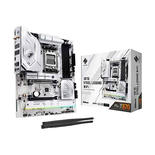 ASRock X870 Steel Legend WiFi 高品質コンポーネント搭載 ATXマザーボード｜X870 Steel Legend WiFi
