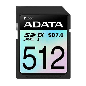 ADATA Premier Extreme SDXC SD 7.0 ExpressJ[h 512GB PCIeGen3 U3 C10 V30bASD512GEX3L1-C