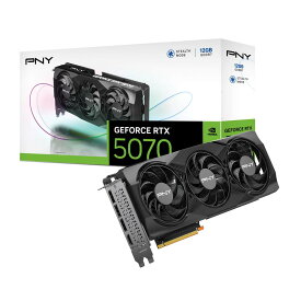 PNY GeFORCE RTX 5070 12GB TripleFan グラフィックボード｜VCG507012TFXPB1