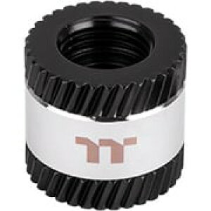 Thermaltake Pacific SF Female to Female 20mm Extender Silver Black G 1/4 ���X�[���X �G�N�X�e���V���� �V���o�[/�u���b�N�bCL-W394-CU00SL-A