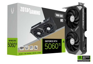 ZOTAC GAMING GeForce RTX 5060 Ti 16GB Twin Edge OC グラフィックボード|RTX5060Ti16GBTWOC/ZT-B50620H-10M