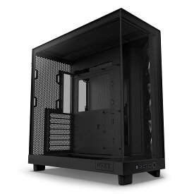 NZXT H6 Flow RGB Black アドレサブルRGBファン搭載 ピラーレスデザイン ミドルタワーケース ブラック｜CC-H61FB-R1