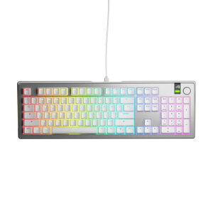 Glorious GMMK 3 PRO 100% Prebuilt Wired Silver - US �t���A���~�j�E���{�f�B �Q�[�~���O�L�[�{�[�h US�z�� �V���o�[�bGLO-KB-GMMK3-PRO-100-PB-FOX-W-SIL-US