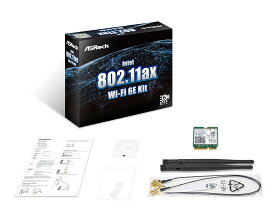 ASRock Intel 802.11ax Wi-Fi 6E Kit Intelチップセット搭載マザーボード用Wi-Fiキット｜Intel 802.11ax Wi-Fi 6E Kit