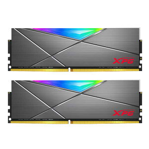 ADATA XPG SPECTRIX D50 DDR4 RGB 16GB(8GBx2) DDR4 3600MHz(PC4-28800) U-DIMM DUAL COLOR BOX TUNGSTEN GREY O[bAX4U36008G18I-DT50