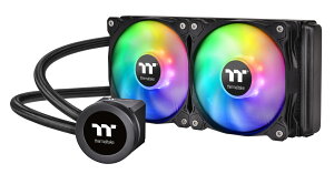 Thermaltake Floe Ultra 240 RGB GAt[ARGBt@鐅̌^CPUN[[ 120mm×2bCL-W349-PL12SW-A