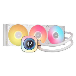 Corsair iCUE LINK TITAN 360 RX RGB LCD -White- ̌^CPUN[[ zCg 120mmt@×3bCW-9061026-WW