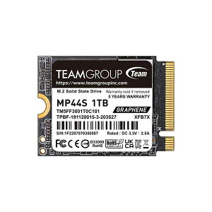 Team MP44S e1TB M.2(2230) 3.7mm PCIe Gen4 x4 NVMe SSD 5000MB/s / 3500MB/s 480K/500K IOPS 250TBWbTM5FF3001T0C101