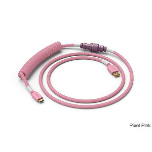Glorious Coiled Cable - Pixel Pink �L�[�{�[�h�pUSB�R�C���P�[�u�� �s�N�Z���s���N�bGLO-CBL-COIL-PP