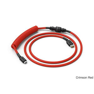 Glorious Coiled Cable - Crimson Red (USB-C with Aviator Connectors) �L�[�{�[�h�pUSB�R�C���P�[�u�� �N�����]�����b�h�bGLO-CBL-COIL-RED