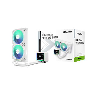 ASRock Challenger White 240 Digital �ȈՐ���CPU�N�[���[ �z���C�g�bChallenger White 240 Digital