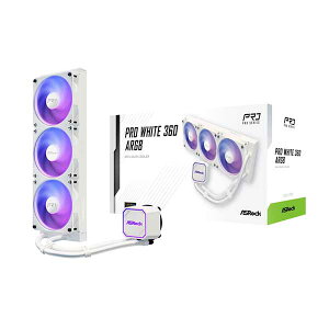 ASRock Pro White 360 ARGB ARGB���ڂ̃x�[�V�b�N����CPU�N�[���[ �z���C�g�bPro White 360 ARGB