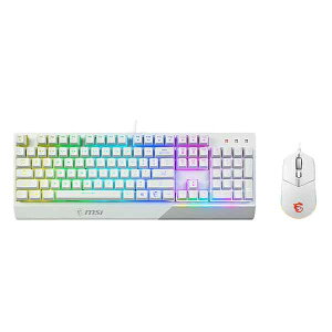 MSI Vigor GK30 COMBO WHITE JP ���{�ꃁ���u�����L�[�{�[�h + ���E�Ώ̃f�U�C���}�E�X�̃Q�[�~���O�Z�b�g�bVigor GK30 COMBO WHITE JP