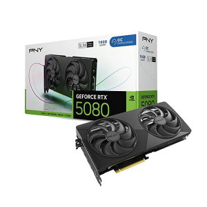 PNY GeForce RTX 5080 16GB OC SLIM 2�X���b�g���̃R���p�N�g�f�U�C�� ���^�O���t�B�b�N�J�[�h�bVCG508016DFSXPB1-O