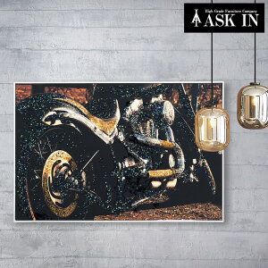 �N���X�^���A�[�g �o�C�N 90x60cm ��蕨 �A�[�g�p�l�� ������� �L���L�� ���������� �S�[�W���X �I�t�B�X �T���� �J�t�F �X�� ���e�@ �o�[ ���X�g���� �J�Əj�� �V�z�j�� ���� �J���t�� �v��