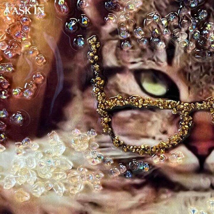 楽天市場】クリスタルアート 水晶 アートパネル 41x41cm 猫 ねこ 