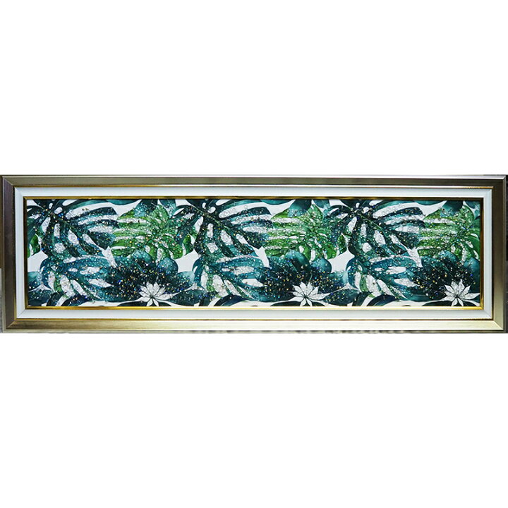 楽天市場】クリスタルアート グリーン416 アートパネル 85x25cm 