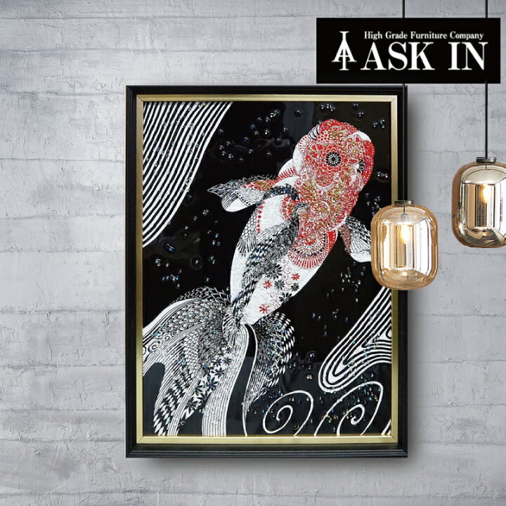楽天市場】クリスタルアート モンタナ436 アートパネル 43x53cm 金魚 