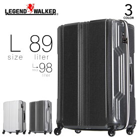 Legend Walker レジェンドウォーカー スーツケース 89L 最大98L Lサイズ キャリーケース BLADE マチ拡張 PCファイバー TSA ハードケース ファスナータイプ キャリーバッグ 旅行 出張 4輪 バッグ ブランド 5603-70