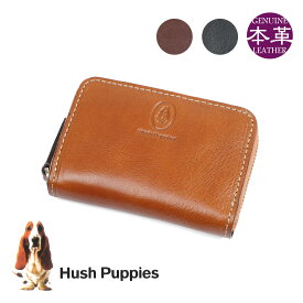 [ マラソン限定!!割引クーポン配布中 ]コインケース メンズ Hush Puppies ハッシュパピー マゴ 財布 メンズ 小銭入れ メンズ ブランド メンズ コインケース 本革 レザー 通勤 革小物 コンビニ財布 ラウンドファスナー hp0342