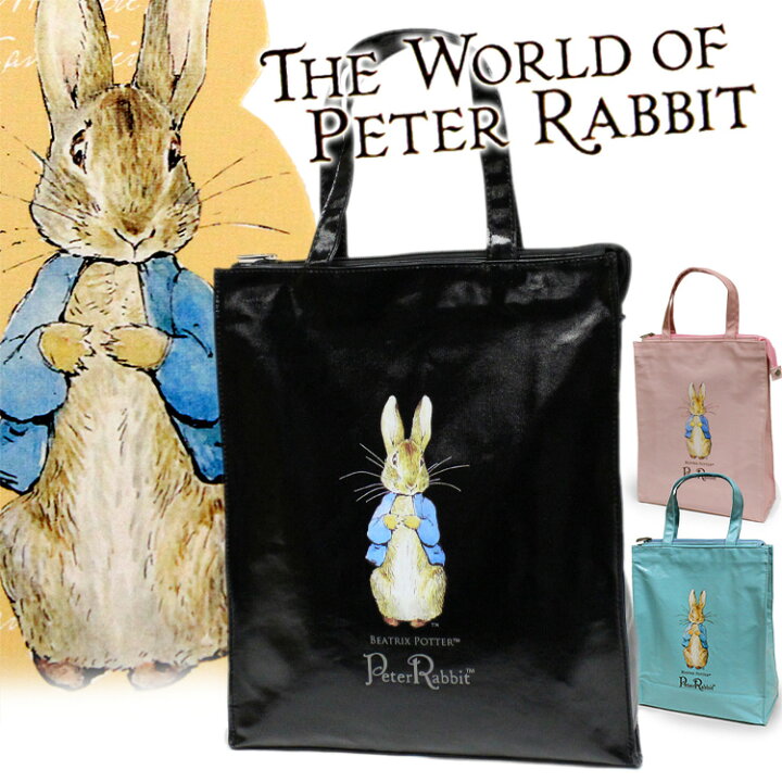 楽天市場 ピーターラビット スクエアトートバッグ 0625 Peter Rabbit グッズ 雑貨 ハンドバッグ トートバック レディース 自立可能 うさぎ 収納可能 アスカショップ ビジネス 鞄 財布