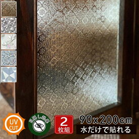【赤字覚悟】送料無料 結露防止シート 2枚組 90×200cm 窓 目隠しシート 糊残りなし 貼り直し可能 大判 剥がせる はがせる ステンドグラス フィルム 遮光 UVカット 紫外線カット 目隠し 結露防止 結露シート 断熱シート 無地 透明 壁紙 ガラスフィルム 日よけ 装飾シート