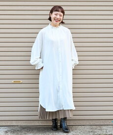 as know as さざなみ込めたギャザOP レディース 大きいサイズ ワンピース 長袖ワンピース オオラカ
