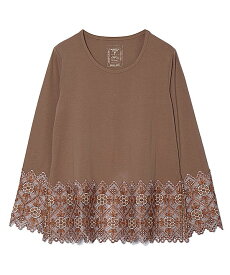 【期間限定P5倍】as know as ステンドグラスレースPO レディース トップス カットソー 長袖 プルオーバー ドゥバズ