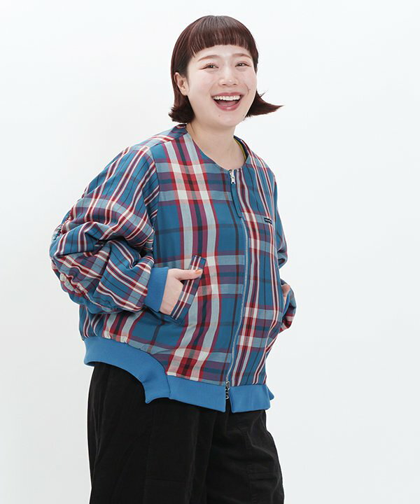 楽天市場】as know as チェック流れ刺繍リバBZ レディース 大きい 