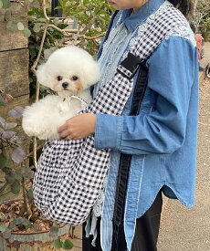 as know as 新☆スリング 犬 スリング 新スリング ギンガム デニム 犬グッズ ドッググッズ かわいい おしゃれ デワン