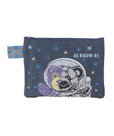 as know as JQコスモベアポーチ レディース 小物 ポーチ 小物入れ バッグ 収納ケース ベアロイド クマ コスモ 宇宙 惑星 動物モチーフ キャラクター ドゥバズ