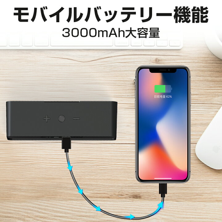 楽天市場 最高10w出力 Bluetooth スピーカー ワイヤレス スピーカー 55時間連続再生 高音質 重低音 ブルートゥース スピーカー 小型 スピーカー Iphone Android対応 スマホ タブレット Pc マイク ハンズフリー 通話 日本語取扱説明書 プレゼント 母の日 送料無料