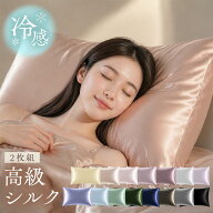 【ポイント10倍】「楽天1位★2枚セット」 シルク 枕カバー 2枚 43×60 枕カバー 冷感 50×70 洗濯機 洗え…