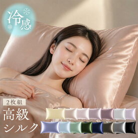 【ポイント10倍】「楽天1位★2枚セット」 シルク 枕カバー 2枚 43×60 枕カバー 冷感 50×70 洗濯機 洗える 乾燥機 美髪 美容 美肌 ダメージヘア ヘアケア スキンケア 全8色 摩擦レス さらさら髪 ジャブジャブ洗える お手入れ簡単 ピローケース 保湿 美容 可愛い