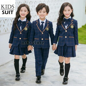 女の子 ジュニア服 キッズ フォーマルスーツ 韓国子供服 4点セット ジャケット シャツ 長袖 プリーツスカート パンツ ネクタイ 舞台 式服 通学 入園式 卒業式 小学生 子ども ステージ衣装 新