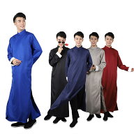 チャイナ服 メンズ 漫才 チャンパオ 5色 舞台衣装 中華風 立ち衿 スプリット チャイナボタン 長袍 ハロウ…
